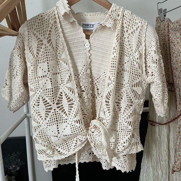 Ports International crochet top (2 piece) - Picture 1 of 16
